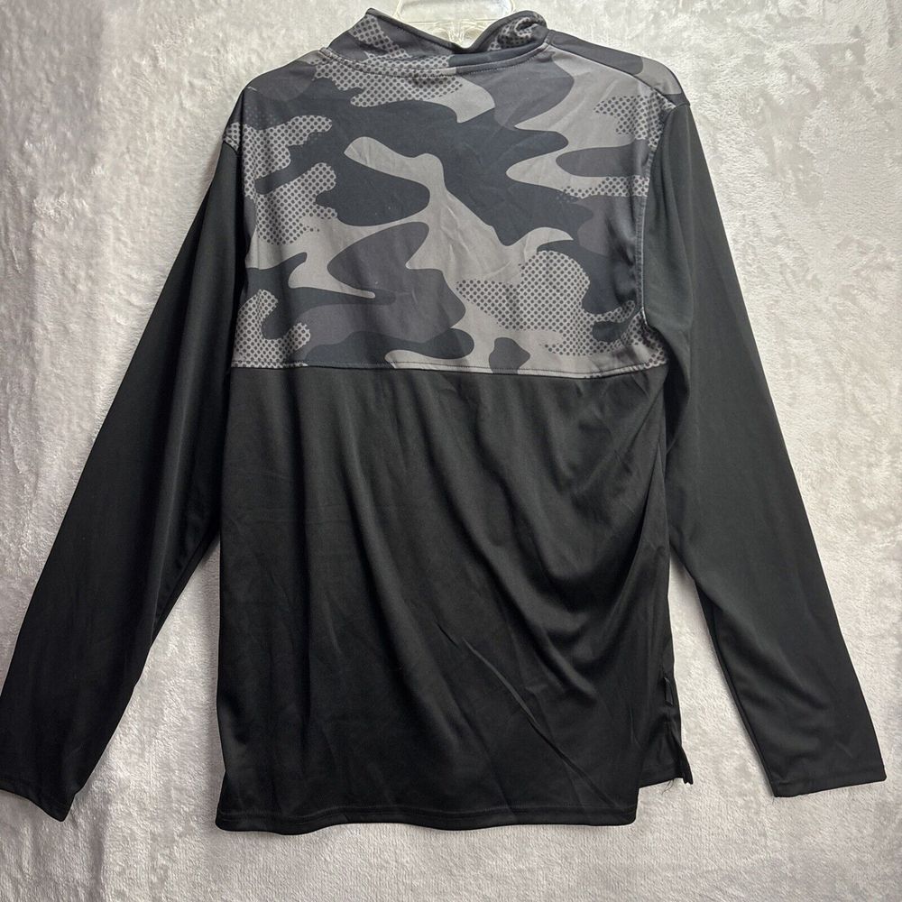NWT Men NBA 1/4 Zip Pullover Sweatshirt Size  Large Black/ Gray - Picture 9 of 9